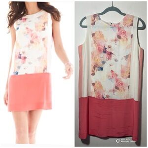 Rebecca Taylor Enchanted Garden Silk Shift Dress Sleeveless Back Zipper Size 10